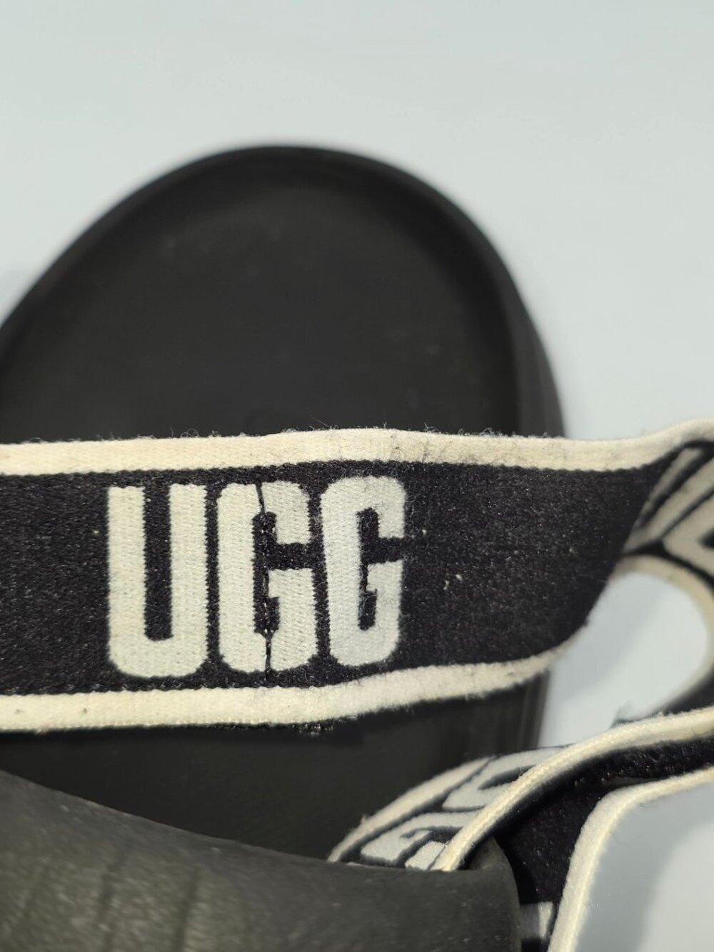UGG Women's Black Sport Yeah Slide Logo Slingback Strap Sandals Size 10 3829 - Picture 15 of 16